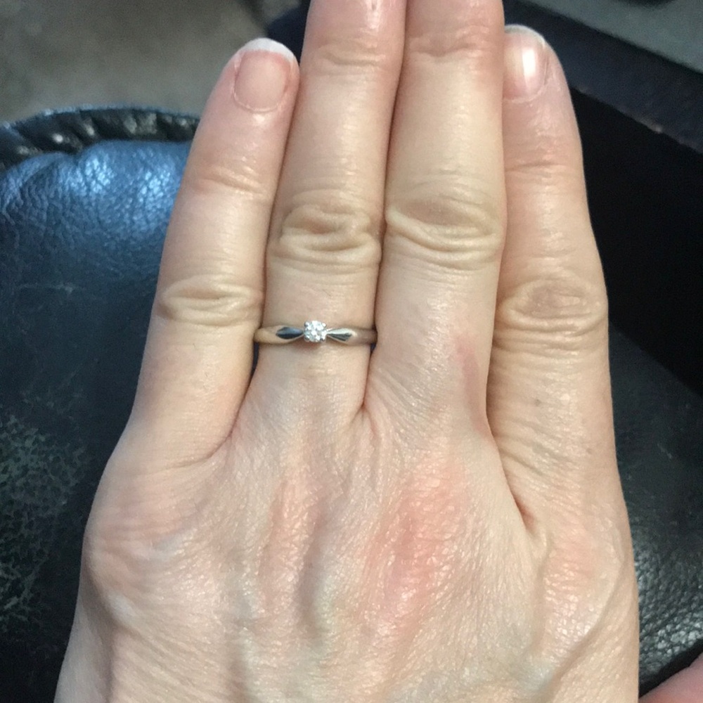 Elegant 10K Diamond Ring